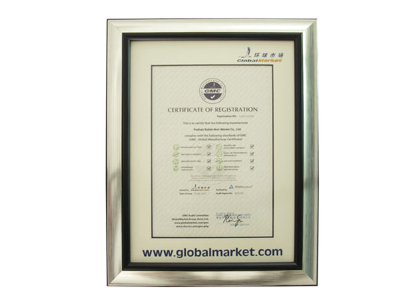 Chiny FOSHAN RUIXIN NON WOVEN CO.,LTD Certyfikaty